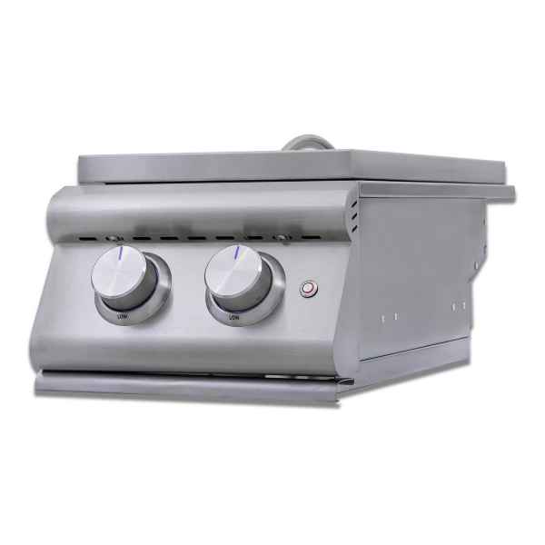 Blaze Premium LTE+ Natural Gas Stainless Steel Double Side Burner W/ Lid