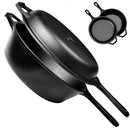 Cuisinel Pre-Seasoned Cast Iron 2-in-1 Multi Cooker 3-Quart Dutch