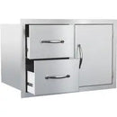 Summerset 36" Double Drawer Door Combo