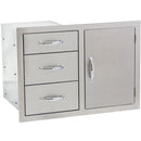 Summerset 33" Triple Drawer Door Combo