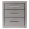 Alfresco 17-Inch Stainless Steel Soft-Close Triple Drawer