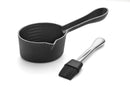 Outset Cast Iron Sauce Pot w/ Sil Brush