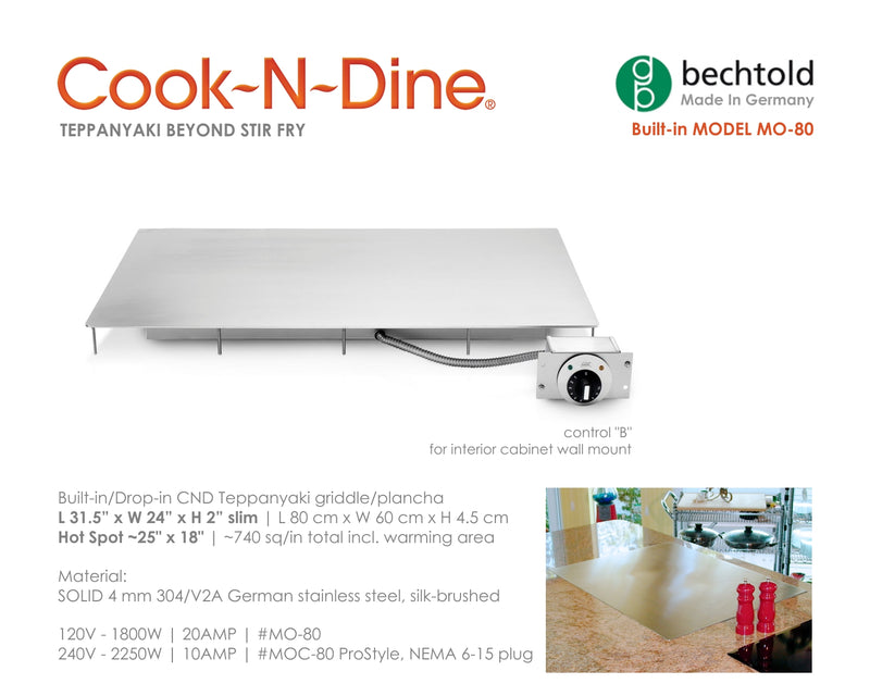 Cook~N~Dine  MO-80 Teppanyaki Cook Top