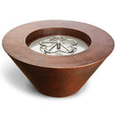 HPC Fire Inspired - Copper Bowl Series – Hammered Mesa Model for Natural Gas