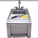 Alfresco 14-Inch Outdoor Rated Prep And Wash Sink With Towel Dispenser