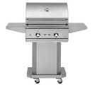 26" Delta Heat 2-Burner Grill On Pedestal Cart