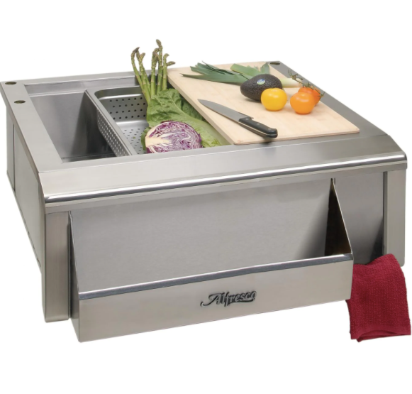 Alfresco 30-Inch Outdoor Rated Versa Apron Sink With Prep Package