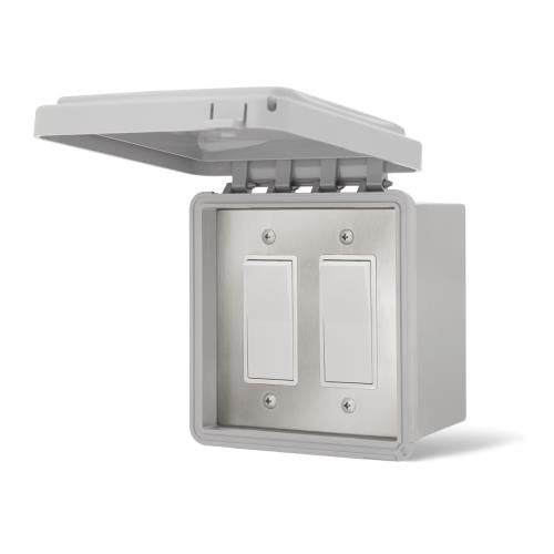 Infratech - On/Off Dual Switch with Weatherproof Box for Surface Mount Installation